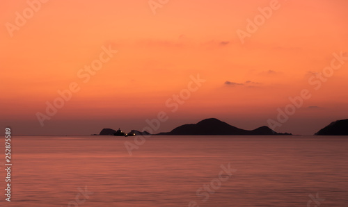 Background of colorful sky concept  Dramatic sunset with twilight color sky and clouds.