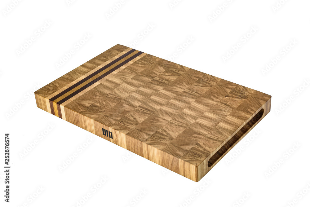 One wooden cutting Board on white background. Iisolate on white One wooden cutting Board on white background. Iisolate on white