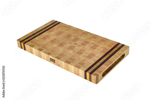 One wooden cutting Board on white background. Iisolate on white © Sergey