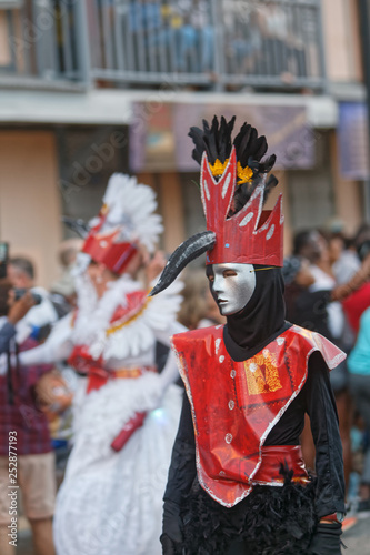 La corne en avant pour la grande parade du carnaval de Cayenne en Guyane française