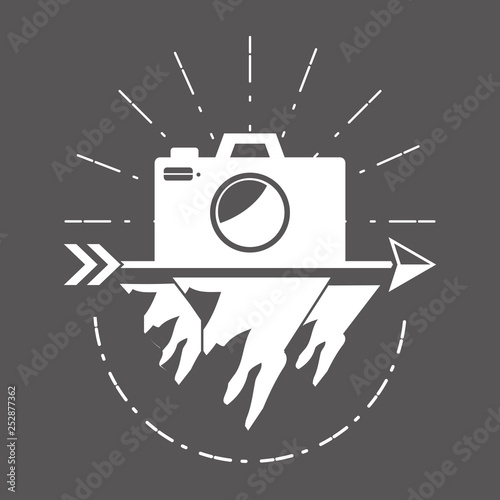 camera wanderlust badge