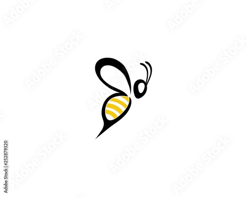 Fototapet bee logo and symbol vector templates