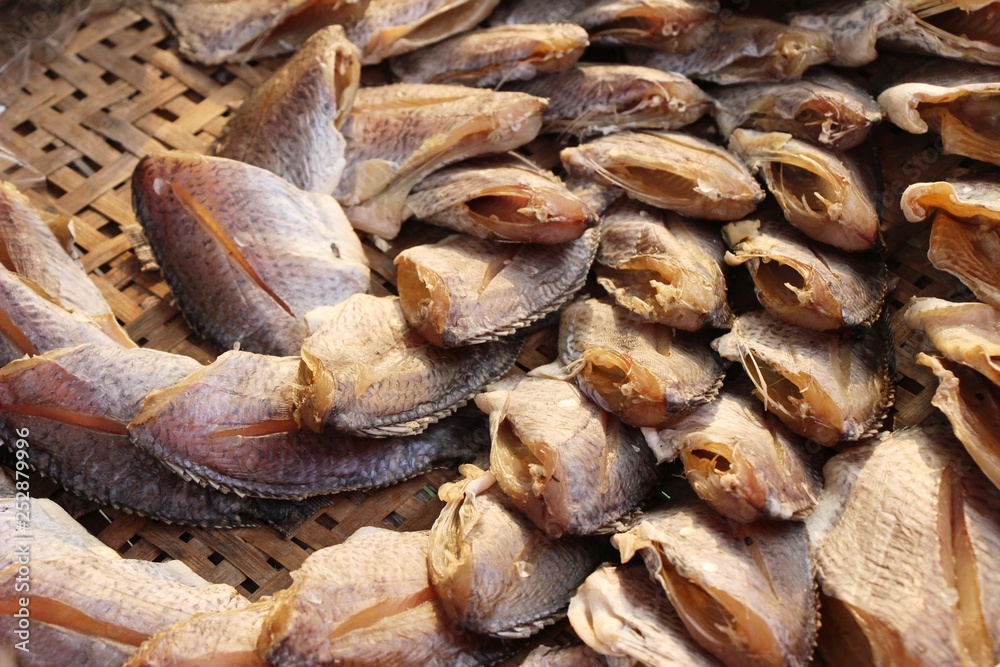 dried fish for cooking at street food