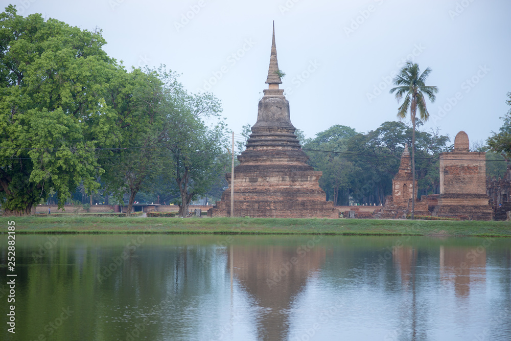 Sukhothai Historical Park or Old Sukhothai City the very first capital city of Thailand