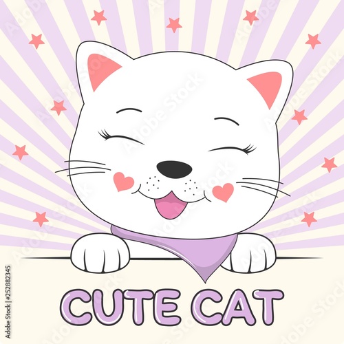 Beautiful adorable face kitty. Cute cat sweet dreams.