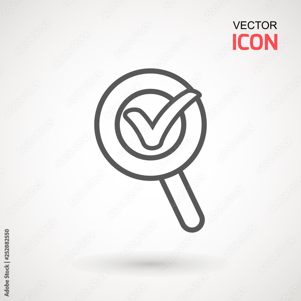 Check mark search graphic design single icon vector illustration. Approved or certified medal icon in a flat design. Rosette icon. Award vector. Check mark search graphic design single icon vector illustration. Approved or certified medal icon in a flat design. Rosette icon. Award vector.