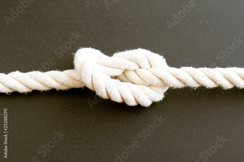 white rope pigtail knotted
