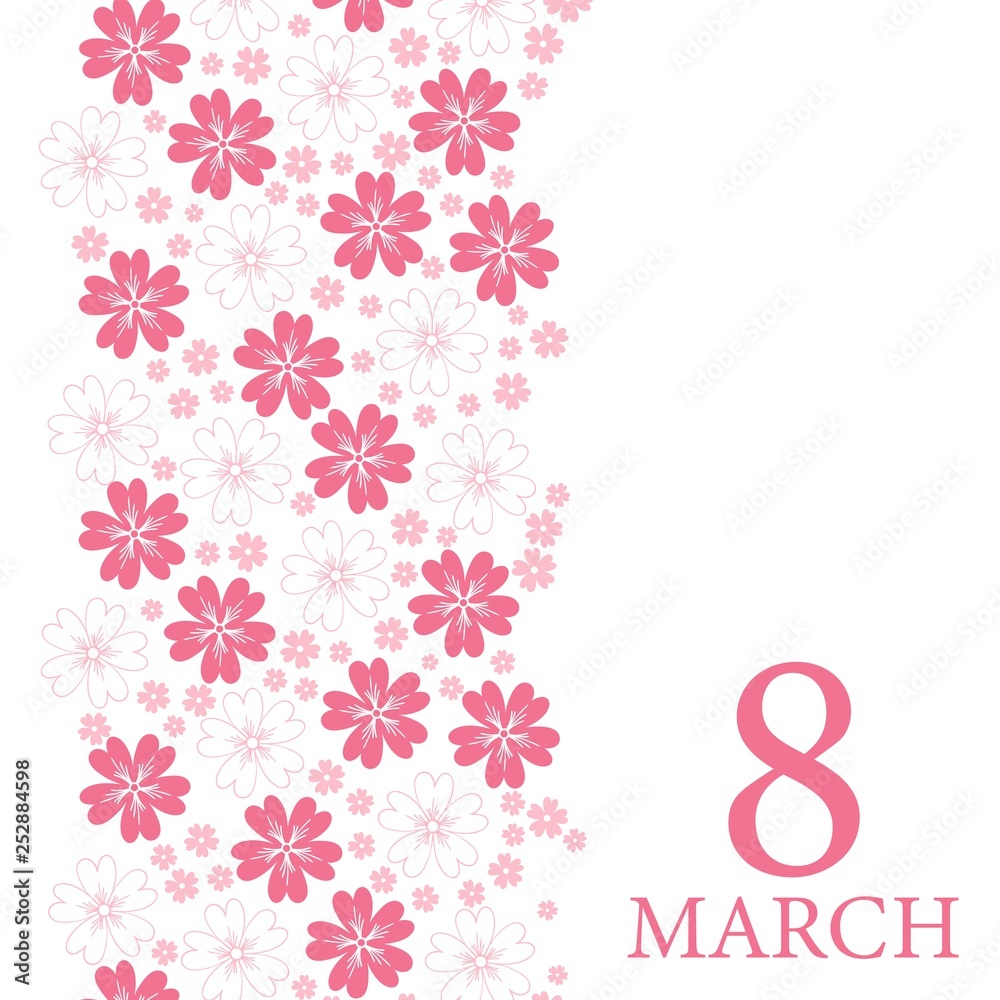 8 march (women's day) greeting card