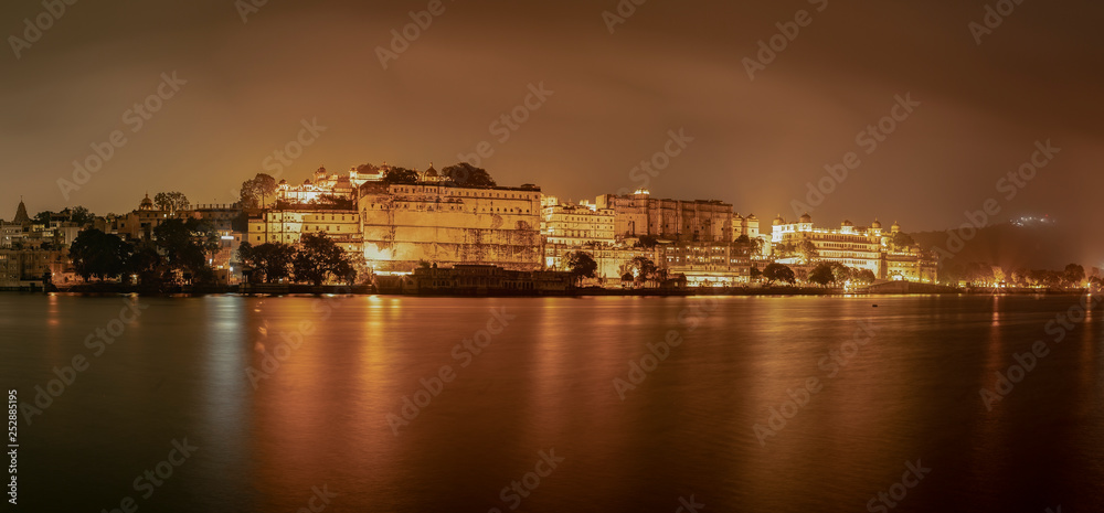 Udaipur City of Rajasthan, India in Night 