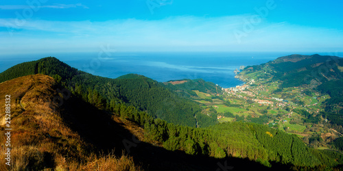 Panorama of Bakio village from jata mountain photo