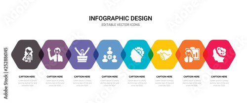 simple set of idea, presentation, deal, skills icons, contains such as icons work team, promotion, candidate, employee and more. 64x64 pixel perfect. editable vector set