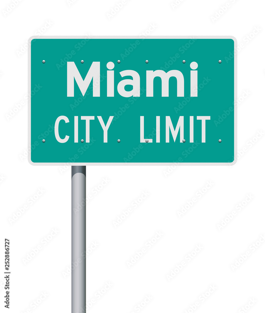 Miami City Limit road sign