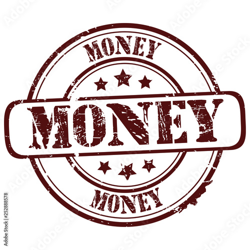 rubber stamp  "money" on white, vector illustration