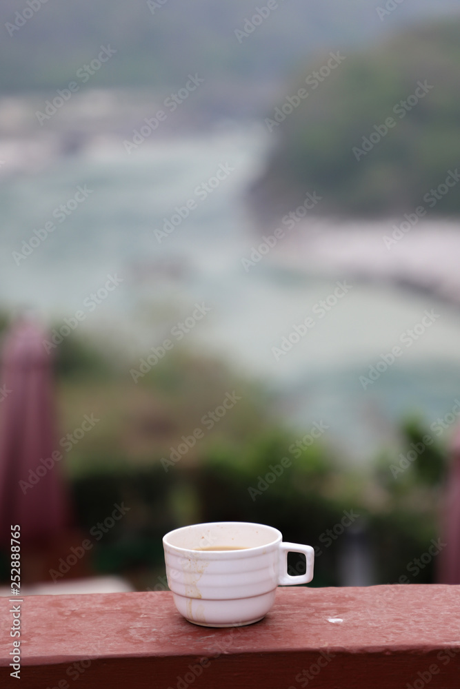 cup of tea in mountains 