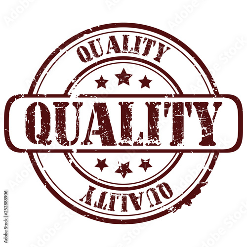 rubber stamp  "quality" on white, vector illustration