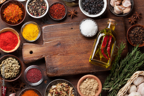 Fototapeta Naklejka Na Ścianę i Meble -  Set of various spices and herbs