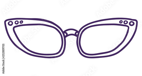 Hand drawn summer illustration sketch style Sunglasses icon. Simple Doodle vector icon for web design isolated on white background