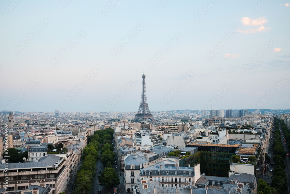 View of Paris from Arc De Triomphe