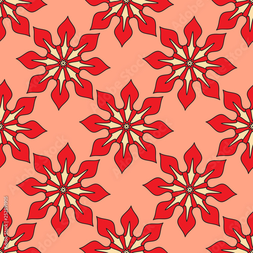 Seamless pattern with monochrome geometric elements.