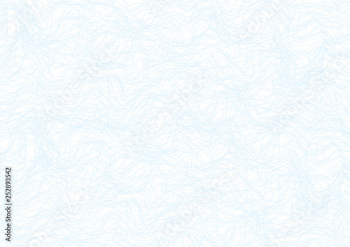 Abstract guilloche line pattern (vector complicated line texture). Blank blue background useful for certificate bond, diploma, official document, formal paper