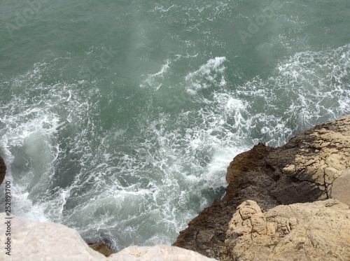 Mediterranean Sea Sitges Spain view from the cliff