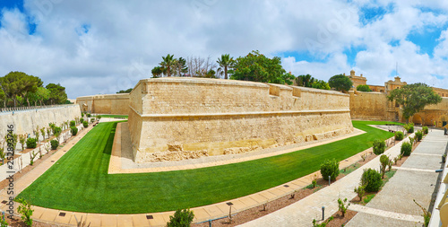 Panorama of Mdina fortress, Malta photo