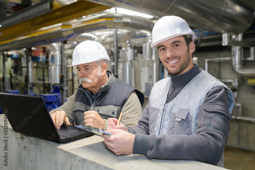 workers on plant