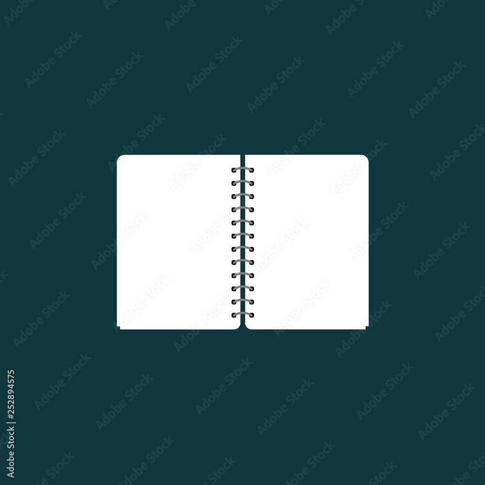 paper notebook icon vector silhouette, Document vector symbol EPS10 paper notebook icon vector silhouette, Document vector symbol EPS10