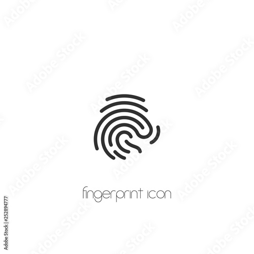 Fingerprint icon. vector symbol flat style on white background EPS10