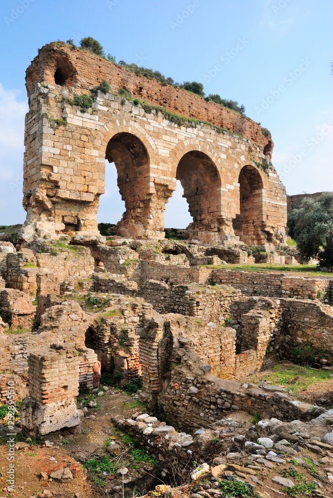 The ruins of an Ancient Hellenic, Roman and Byzantine city of Tralleis (Tralles) near Aydin, Turkey
