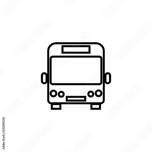 Bus line icon, logo isolated on white background