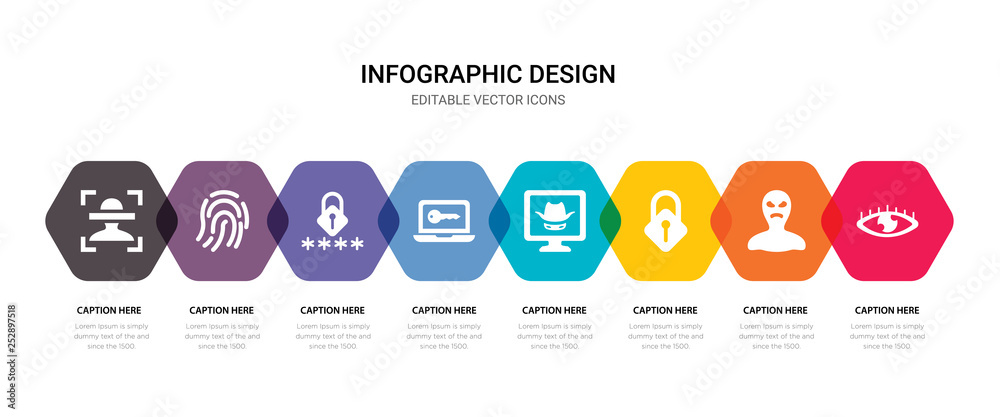 simple set of biometric recognition, theft, lock, hacker icons, contains such as icons hack, password, fingerprint, biometric identification and more. 64x64 pixel perfect. editable vector set
