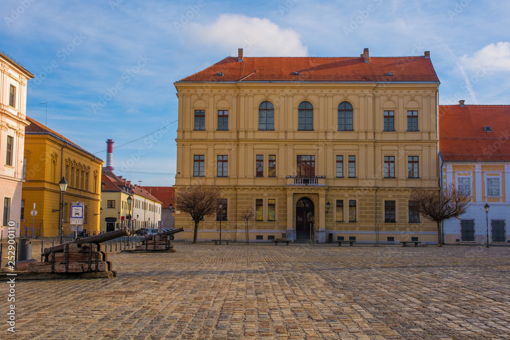 Trg Sv Trojstva square in Tvrda, the old town of Osijek, Osijek-Baranja County, Slavonia, east Croatia