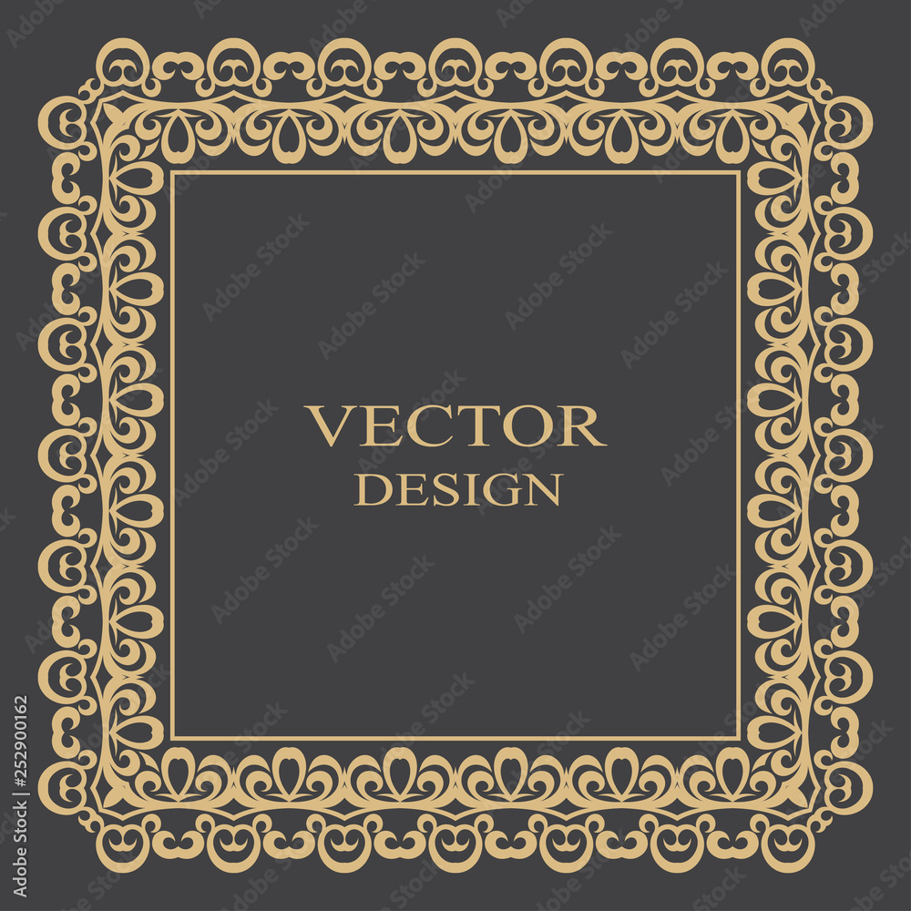Gold baroque frame. Gold baroque frame.