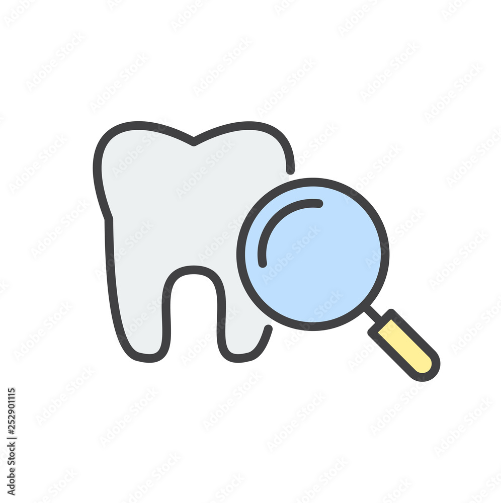 Dental care line icon on background for graphic and web design. Simple vector sign. Internet concept symbol for website button or mobile app. Dental care line icon on background for graphic and web design. Simple vector sign. Internet concept symbol for website button or mobile app.