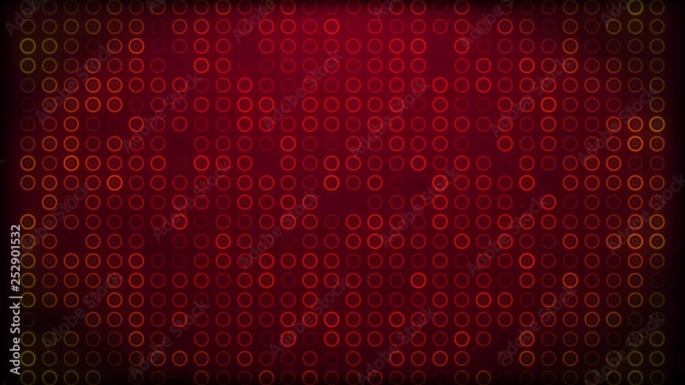 Data Stream circluar  technology  Glowing In Red Loop 4K