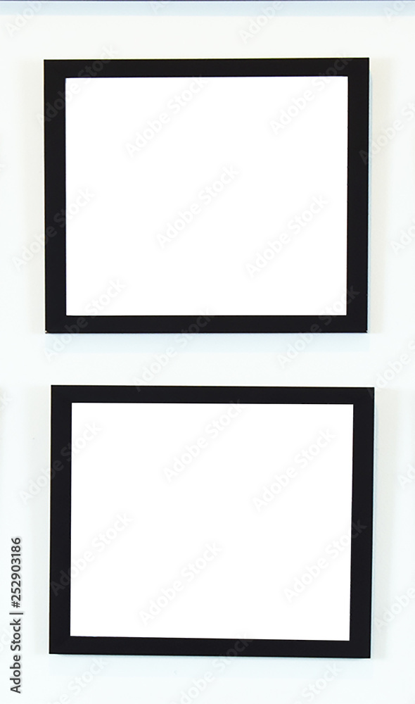 Contemporary square frames on white wall Contemporary square frames on white wall