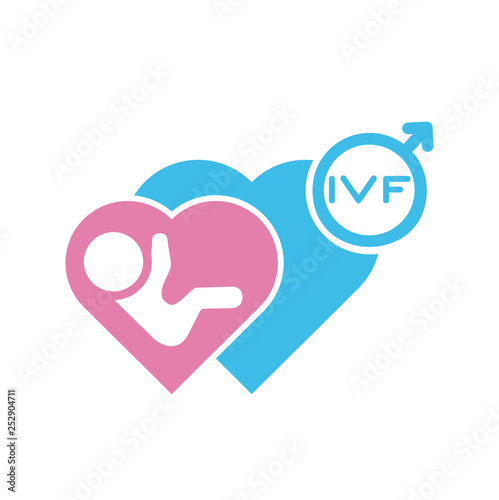 IVF icon on background for graphic and web design. Simple vector sign. Internet concept symbol for website button or mobile app.