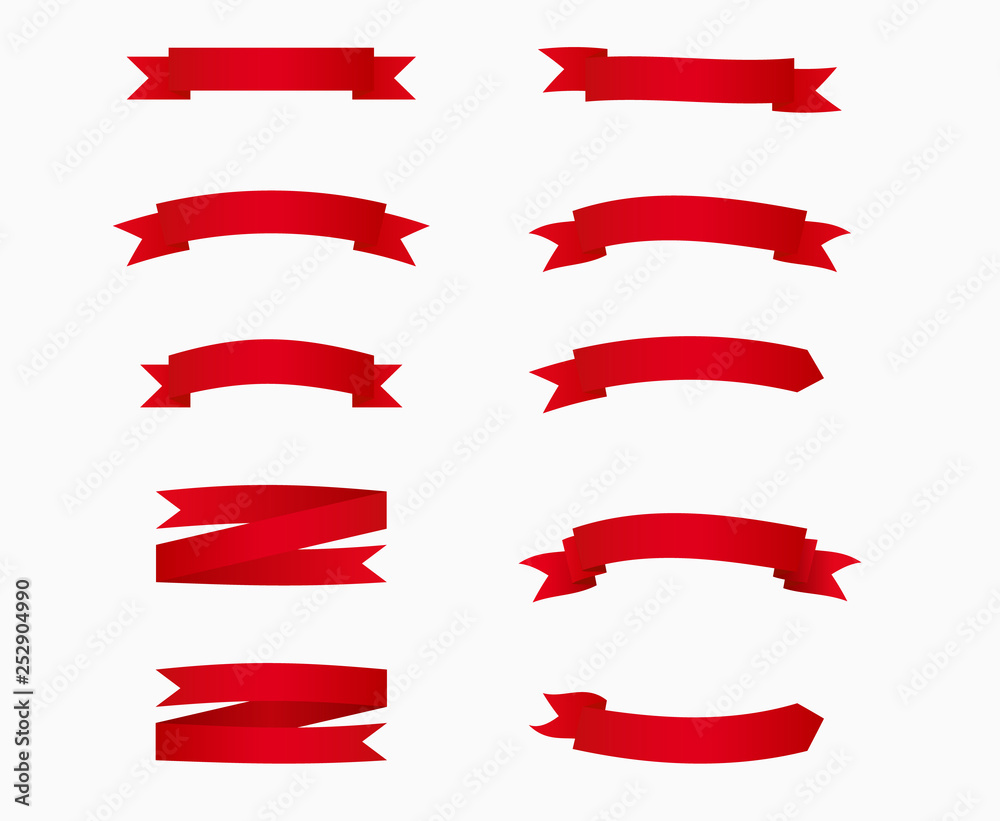 Red ribbon banners