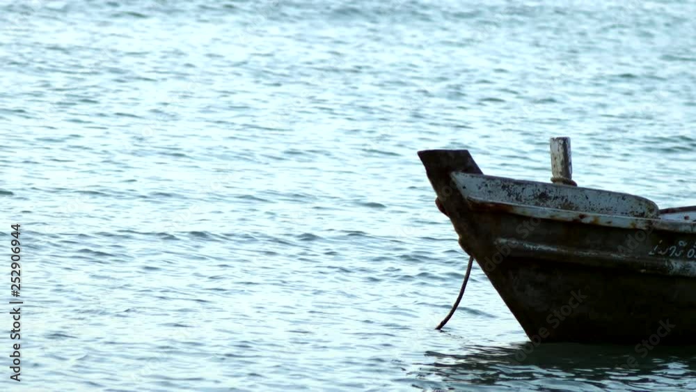 traditional Thai longtail boat in the sea. traditional Thai longtail boat in the sea.