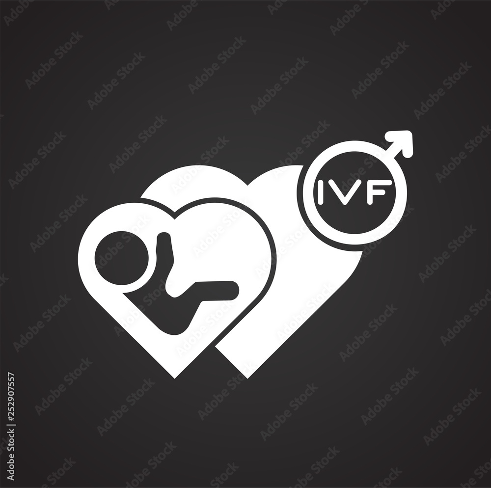 IVF icon on background for graphic and web design. Simple vector sign. Internet concept symbol for website button or mobile app.