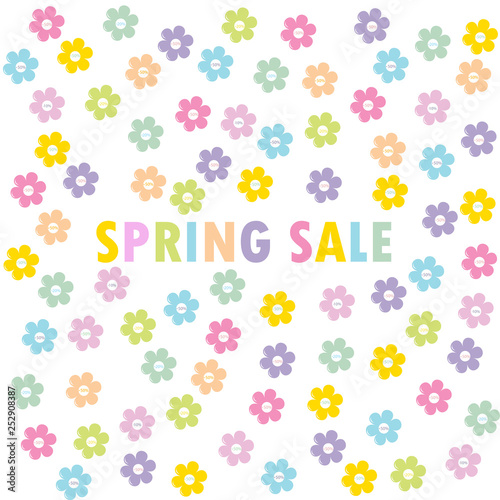Spring sale concept with flowers