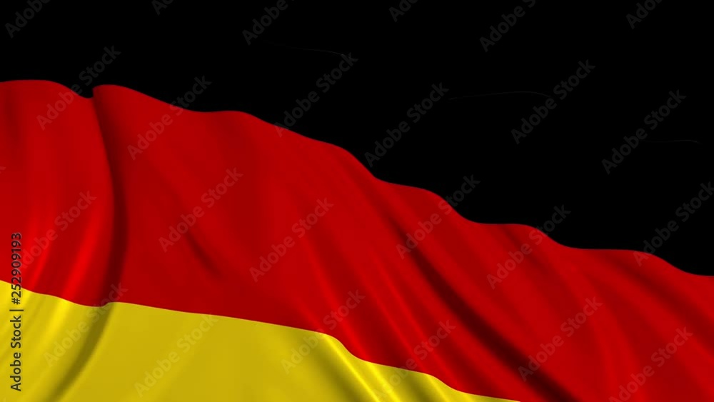 German flag in slow motion. The flag develops smoothly in the wind. Wind waves spread over the flag. This version of the flag in smooth motion is suitable for almost any video German flag in slow motion. The flag develops smoothly in the wind. Wind waves spread over the flag. This version of the flag in smooth motion is suitable for almost any video