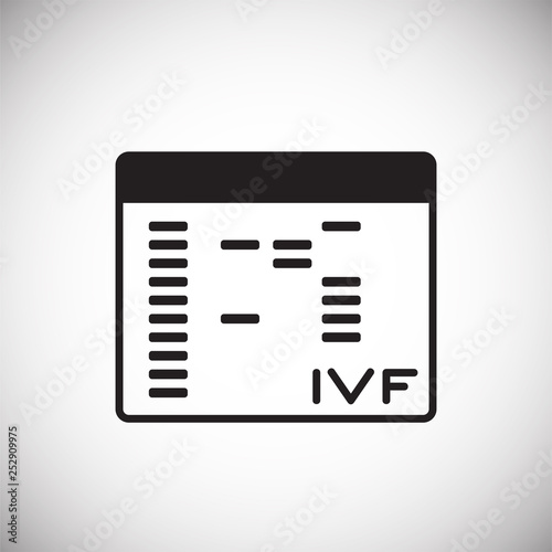 IVF icon on background for graphic and web design. Simple vector sign. Internet concept symbol for website button or mobile app.