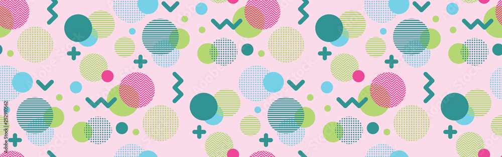 Seamless circles, modern screen print, geometric pattern, abstract geo texture, seamless fabric print, memphis style Seamless circles, modern screen print, geometric pattern, abstract geo texture, seamless fabric print, memphis style
