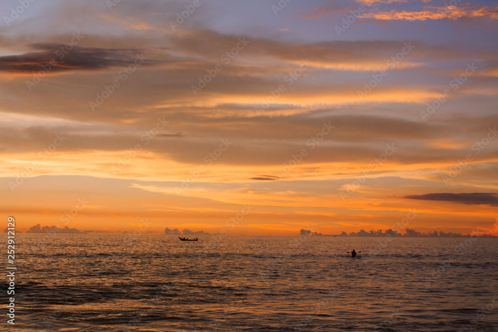 Background sky sunset,Bright in Phuket Thailand Background sky sunset,Bright in Phuket Thailand