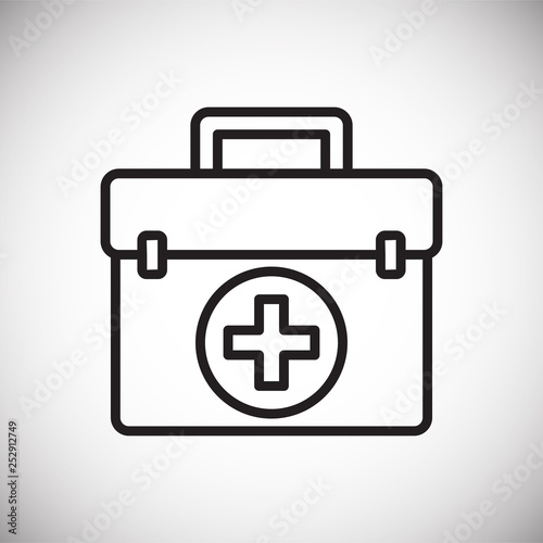 Medical line icon on background for graphic and web design. Simple vector sign. Internet concept symbol for website button or mobile app.