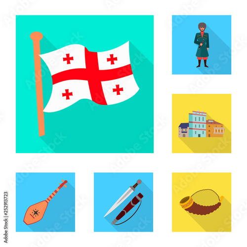 Vector design of culture and sightseeing sign. Collection of culture and originality stock vector illustration.
