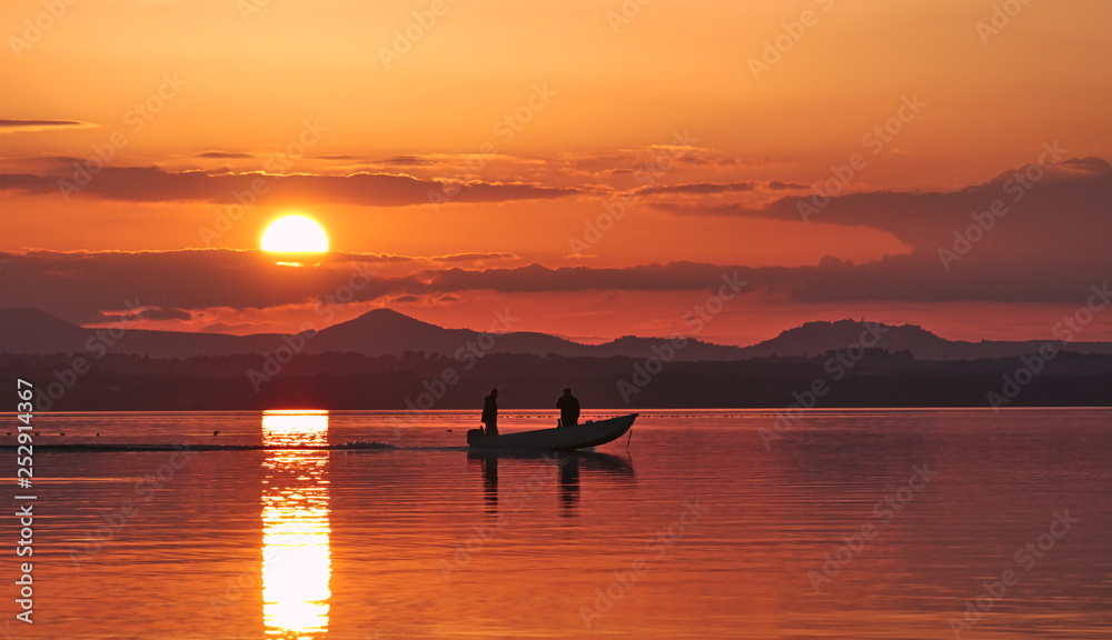 Sunset on the lake