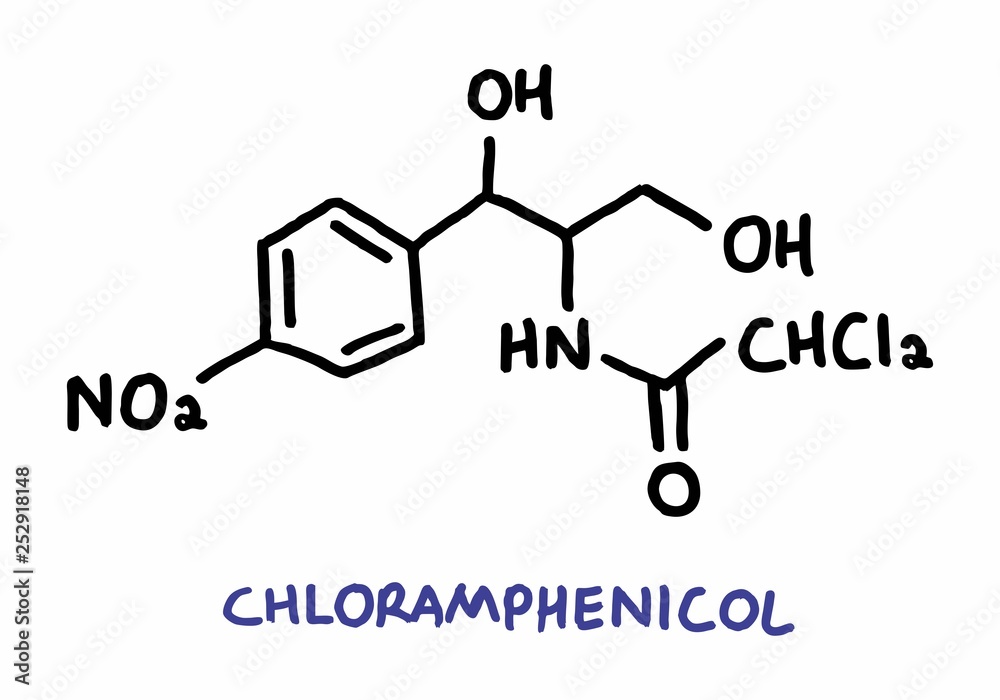 Chloramphenicol chemical structure Chloramphenicol chemical structure